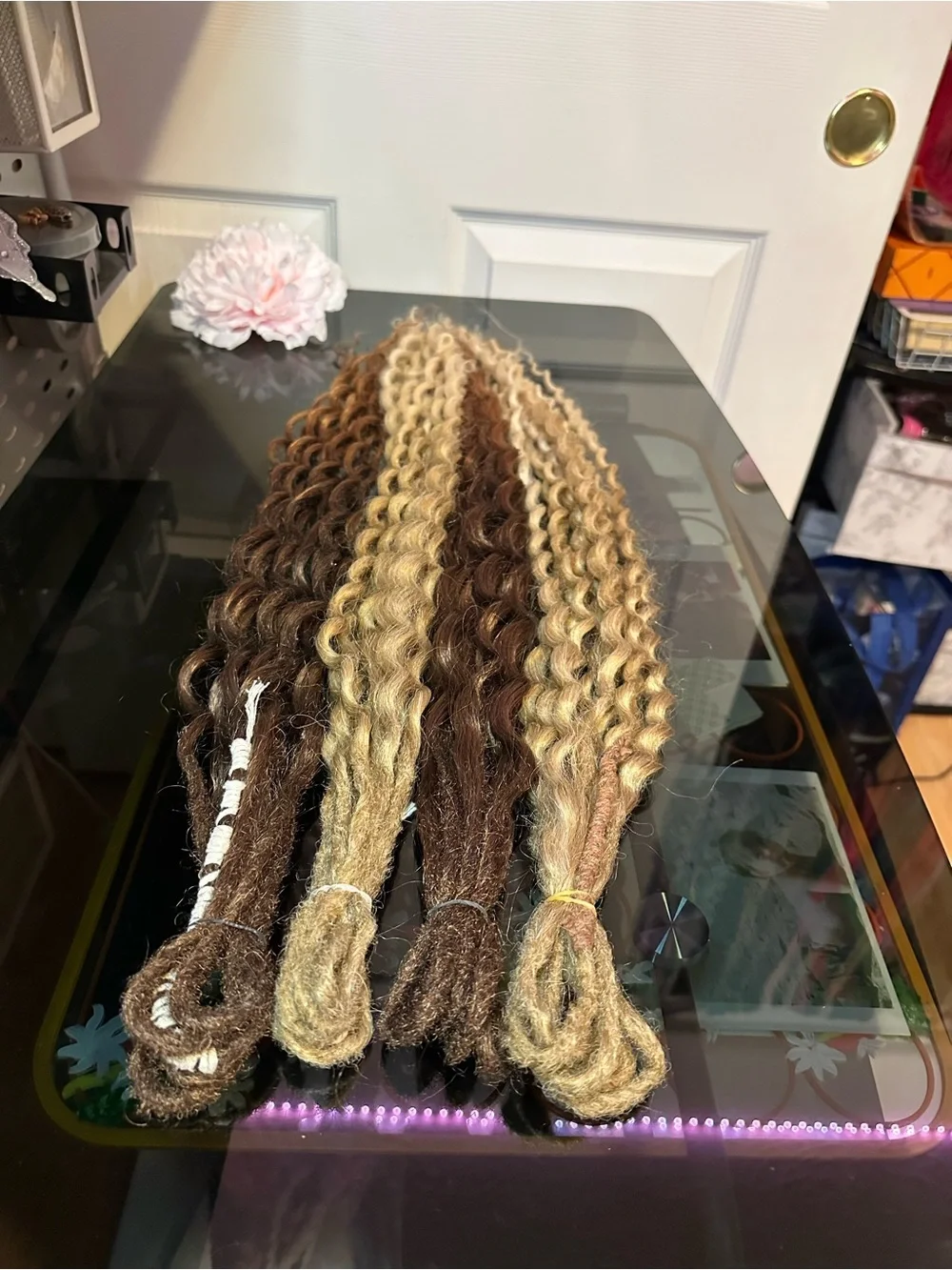 (Witchcraft beauty) Brown and Blonde Synthetic wavy  locks #20 DE  paid $240
